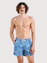 Swim Shorts Birka Ocean Squares Blue | Dedicated