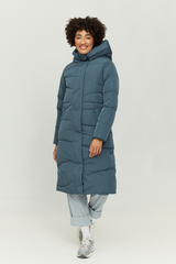 Wanda Women Coat Steel Blue | Mazine