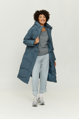 Wanda Women Coat Steel Blue | Mazine