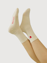 Socks Heart Red Unisex Cotton | Jutelaune