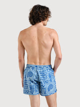 Swim Shorts Birka Ocean Squares Blue | Dedicated