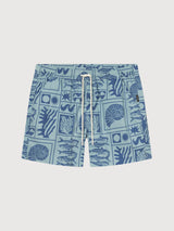 Swim Shorts Birka Ocean Squares Blue | Dedicated