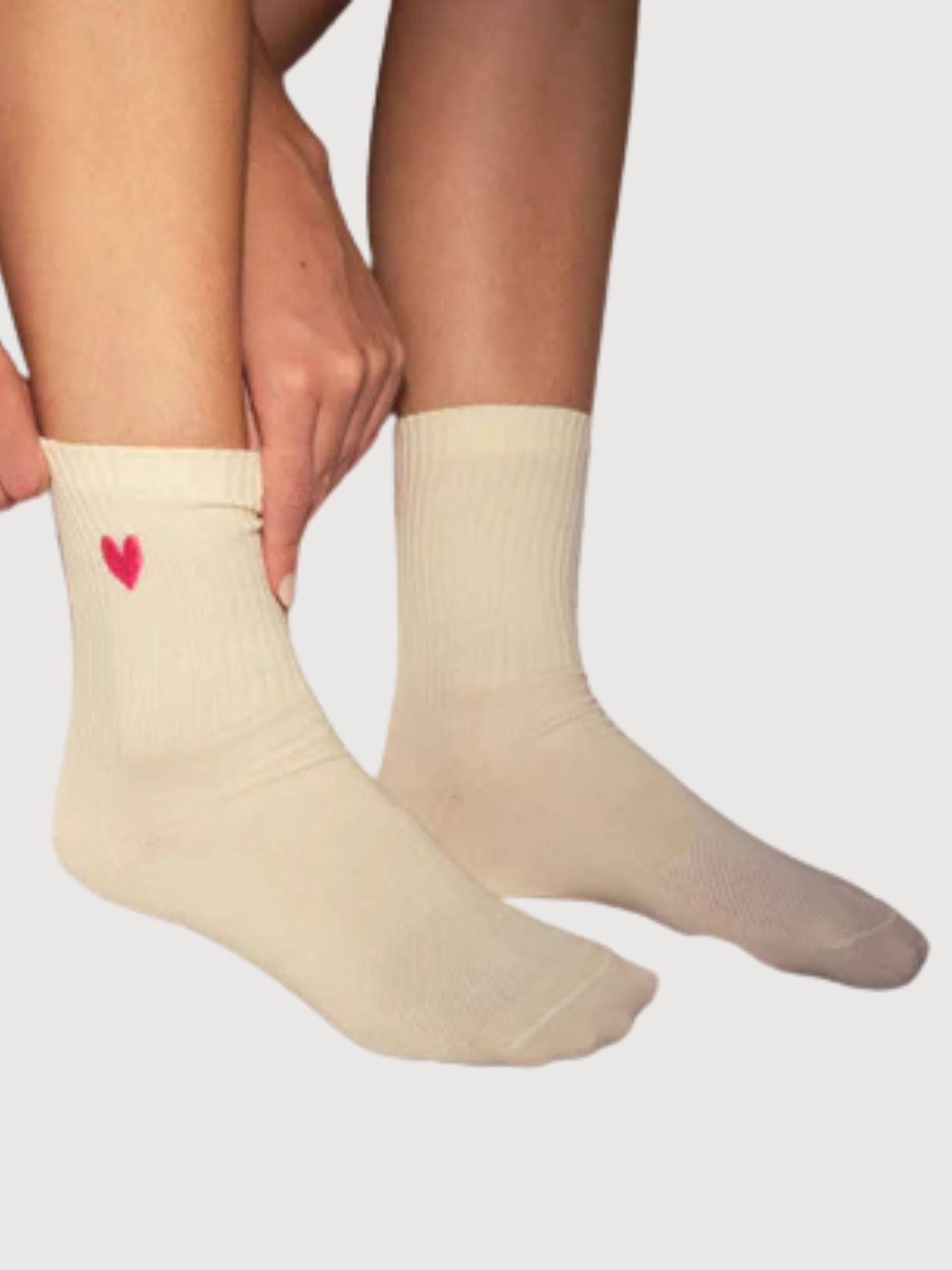 Socks Heart Pink Unisex Cotton | Jutelaune