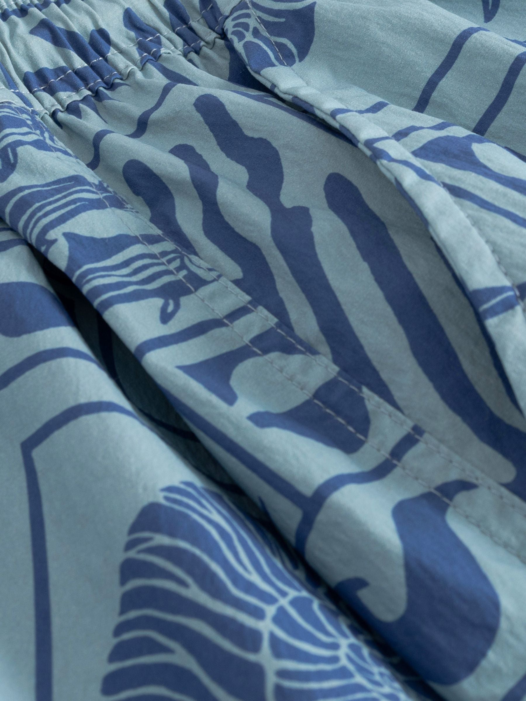 Pantaloncini da bagno Birka Ocean Squares blu | Dedicated