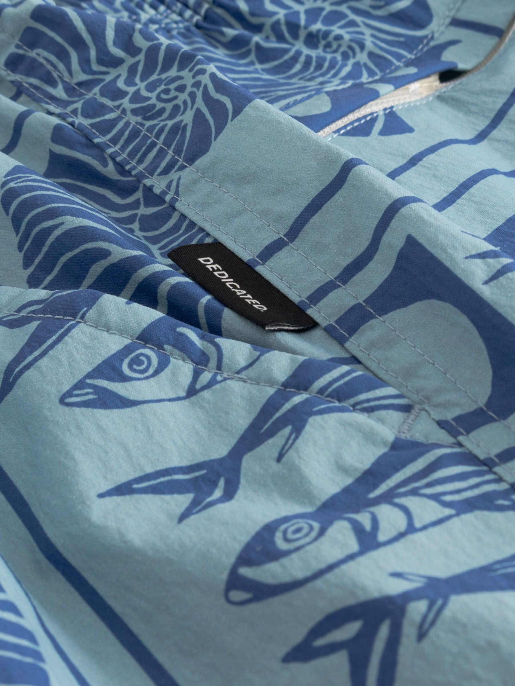 Pantaloncini da bagno Birka Ocean Squares blu | Dedicated