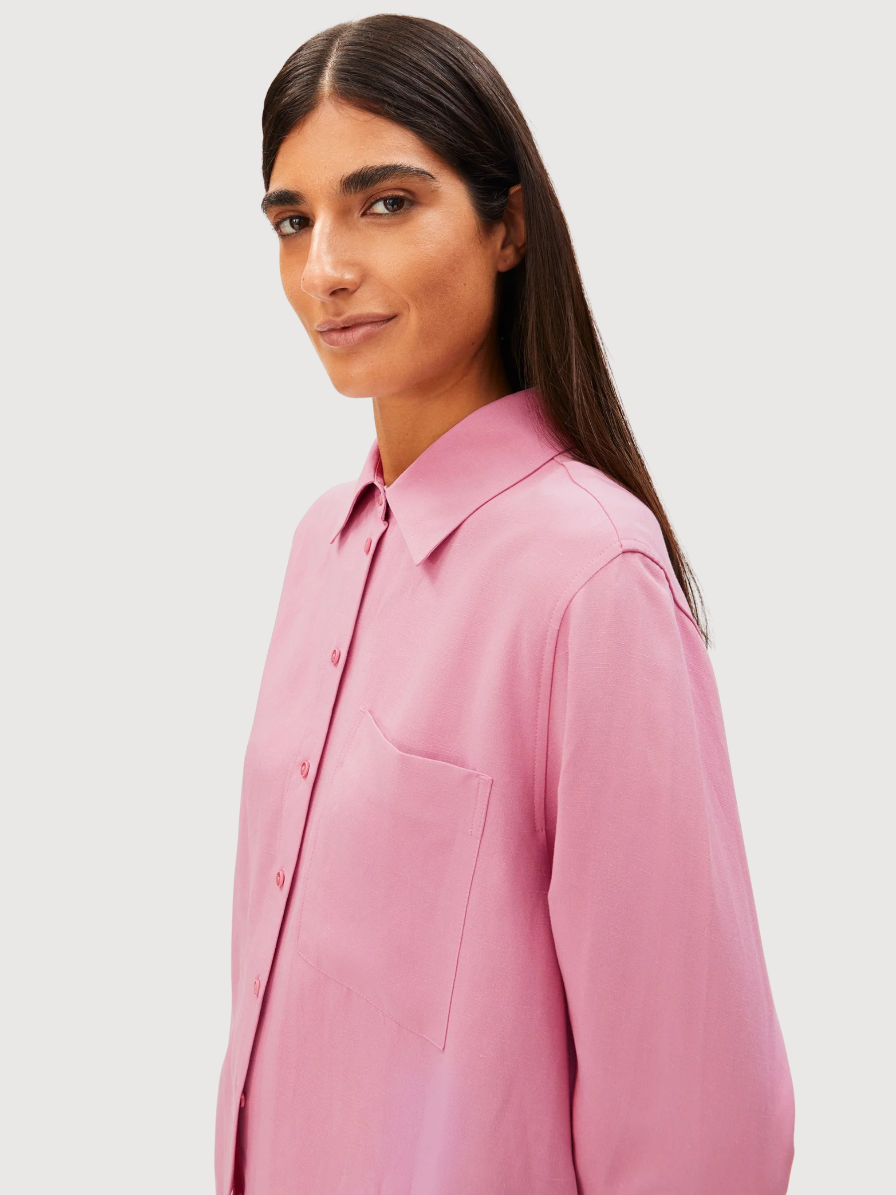 Bluse Leinen-Mix Washed Berry | Armedangels