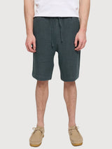 Pantaloncini in lino da uomo con elastico in vita e bottiglia | Mazine