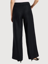 Trouser Wide Leg Onyx Gots Linen | Lanius
