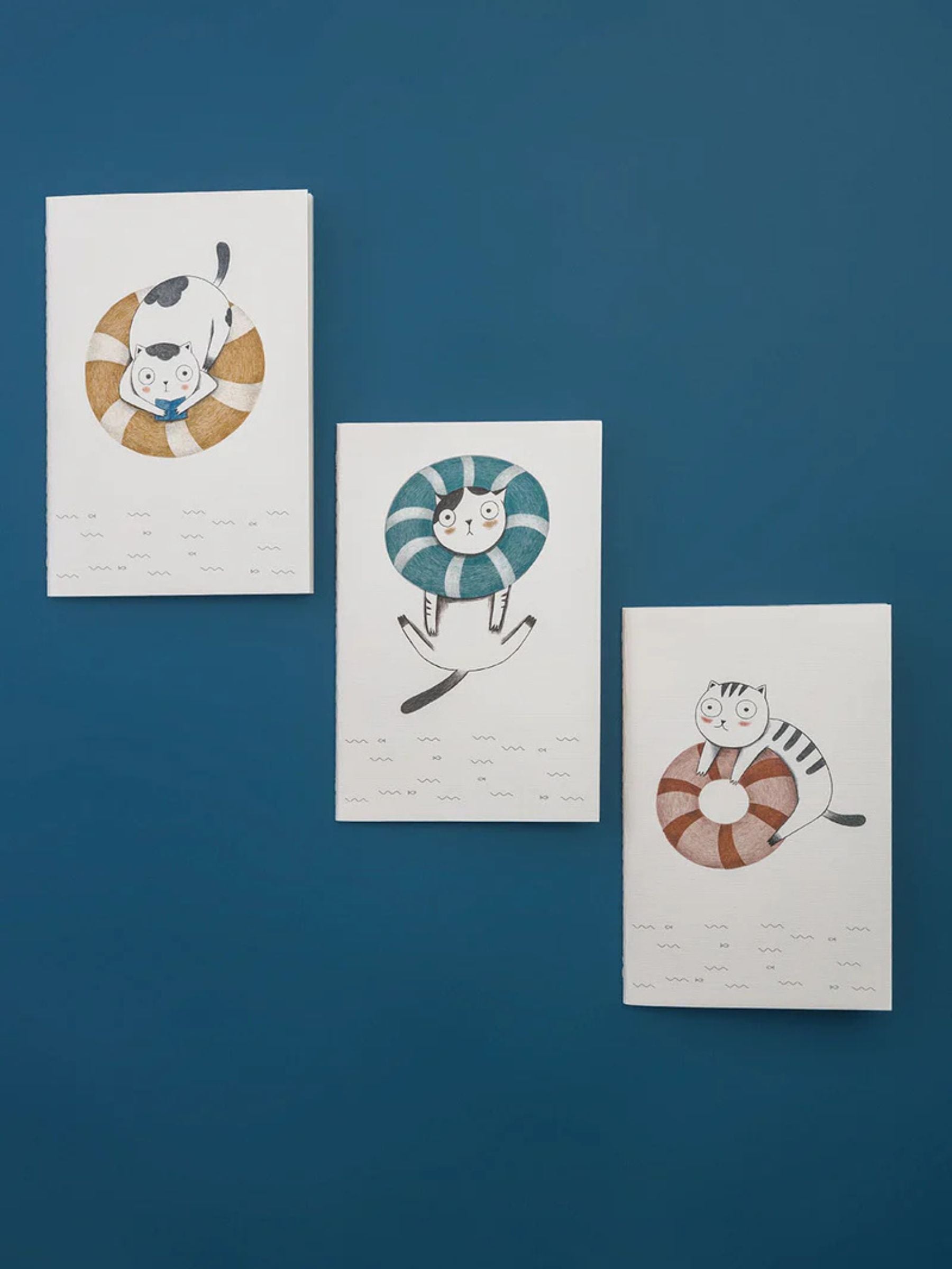 Notebook BLUE SPLASHY CAT | Tranquillo