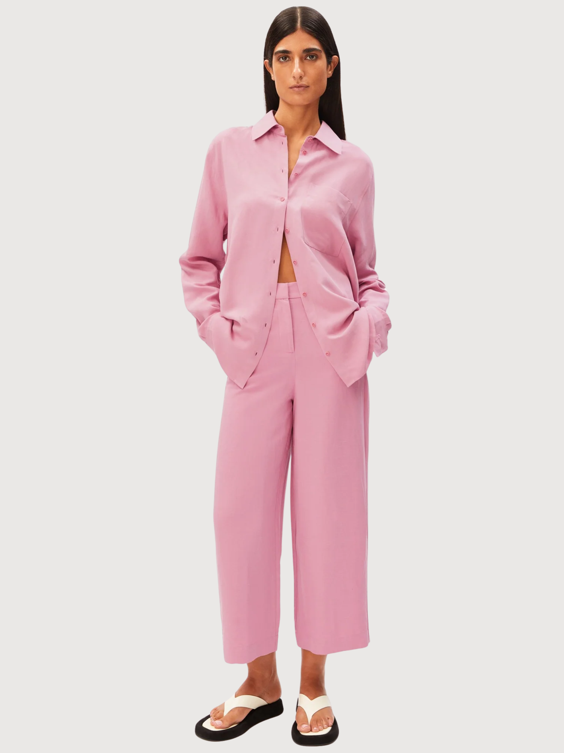 Bluse Leinen-Mix Washed Berry | Armedangels
