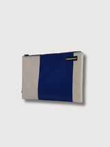 Pouch F07 Chuck White & Blue In Used Truck Tarps | Freitag