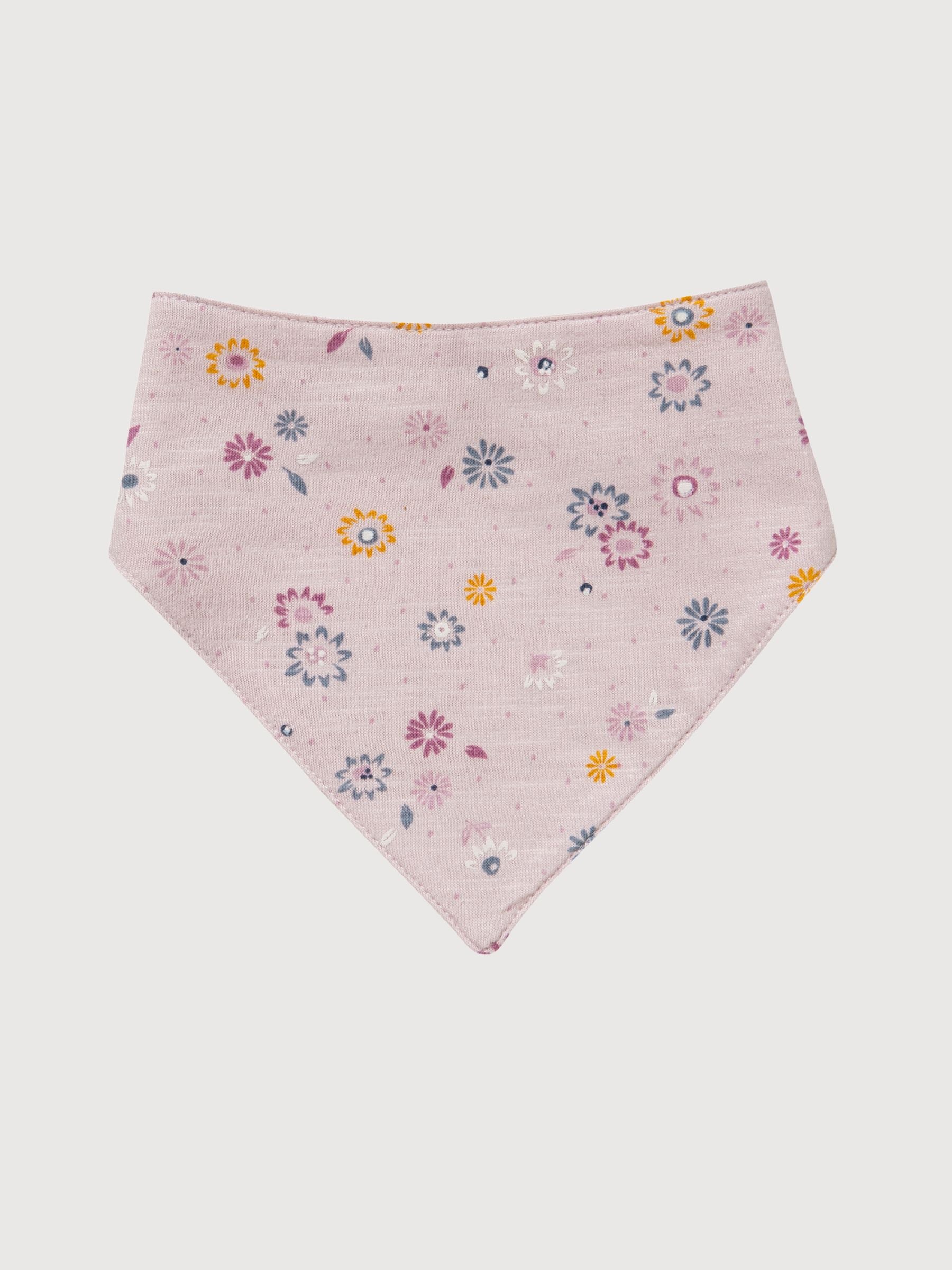Lätzchen Kid Pink mit floralem Muster Bio-Baumwolle | People Wear Organic