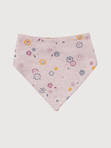 Bib Kid Pink with floral pattern Organic Cotton | People Wear Organic