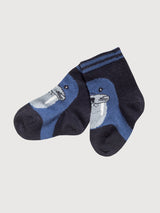 Socken Baby Boy Walross Blau Bio-Baumwolle | People Wear Organic