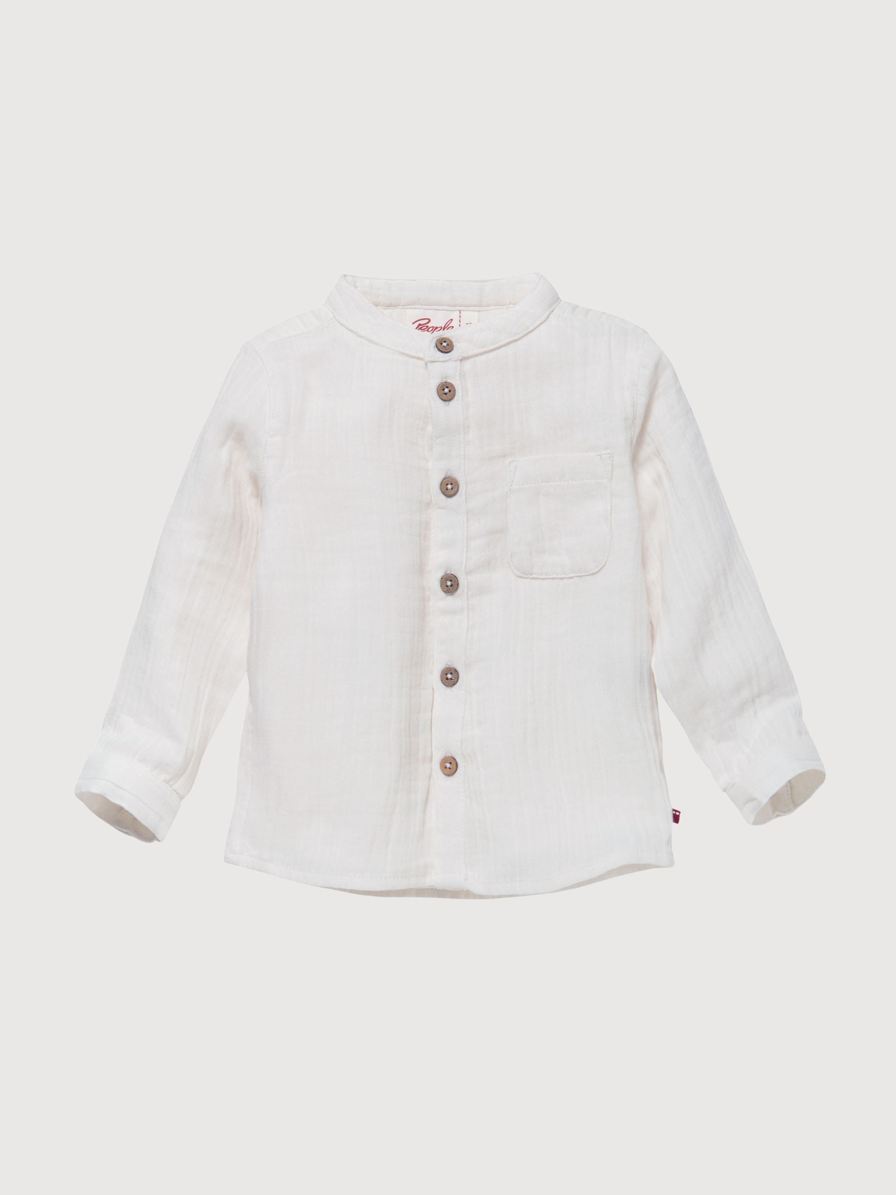 Hemd Kind und Baby Junge Weiß Bio-Baumwolle | People Wear Organic