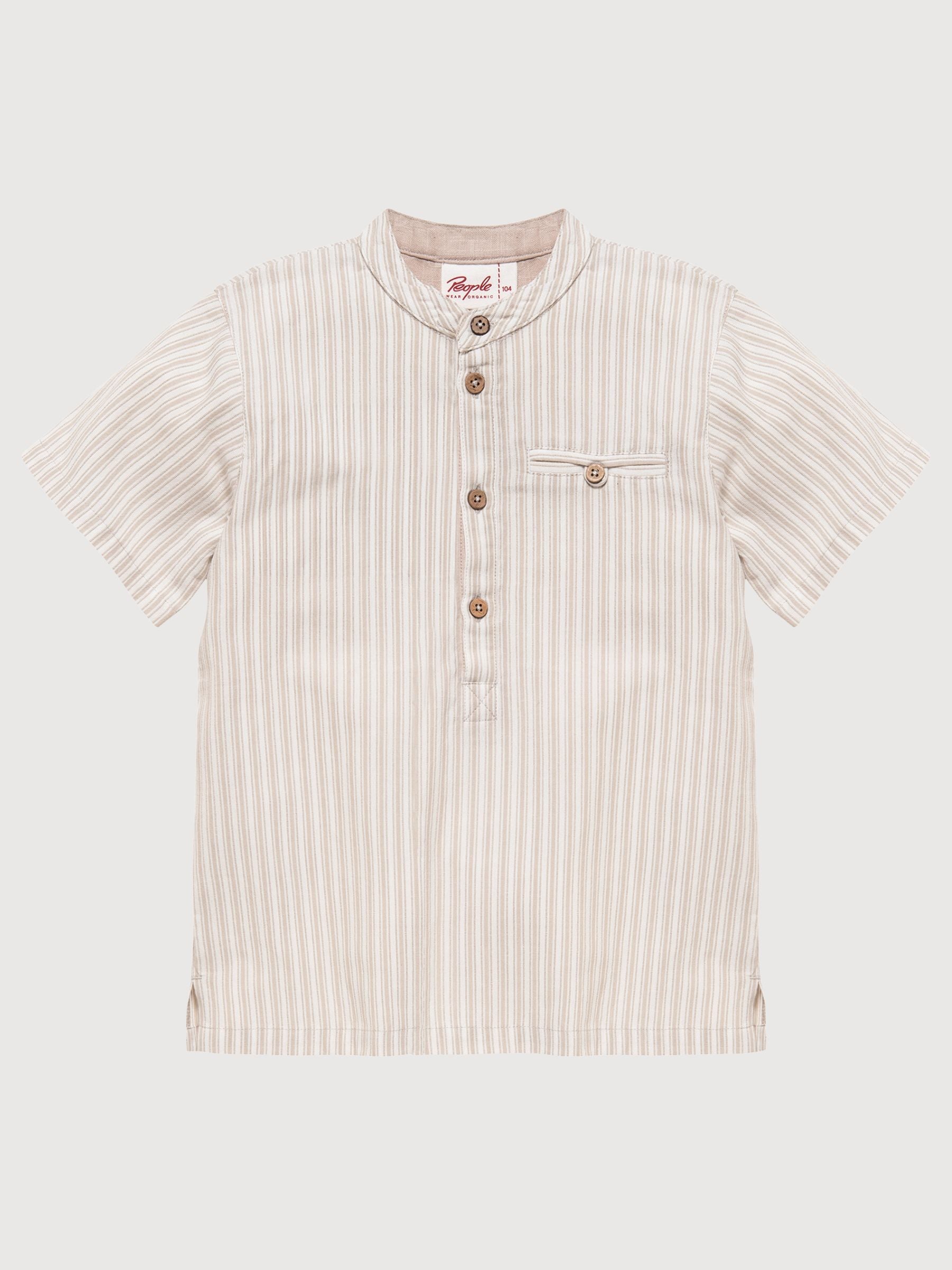 Shirt Beige Stripe Kids | People Wear Organic
