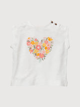 T-Shirt Baby Mädchen Weiß Bio-Baumwolle | People Wear Organic