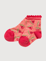 Socken Baby Girl Rosa mit Wassermelonenmuster Bio-Baumwolle | People Wear Organic