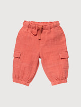 Cargo pants Kid Pink Organic Cotton | People Wear Organic