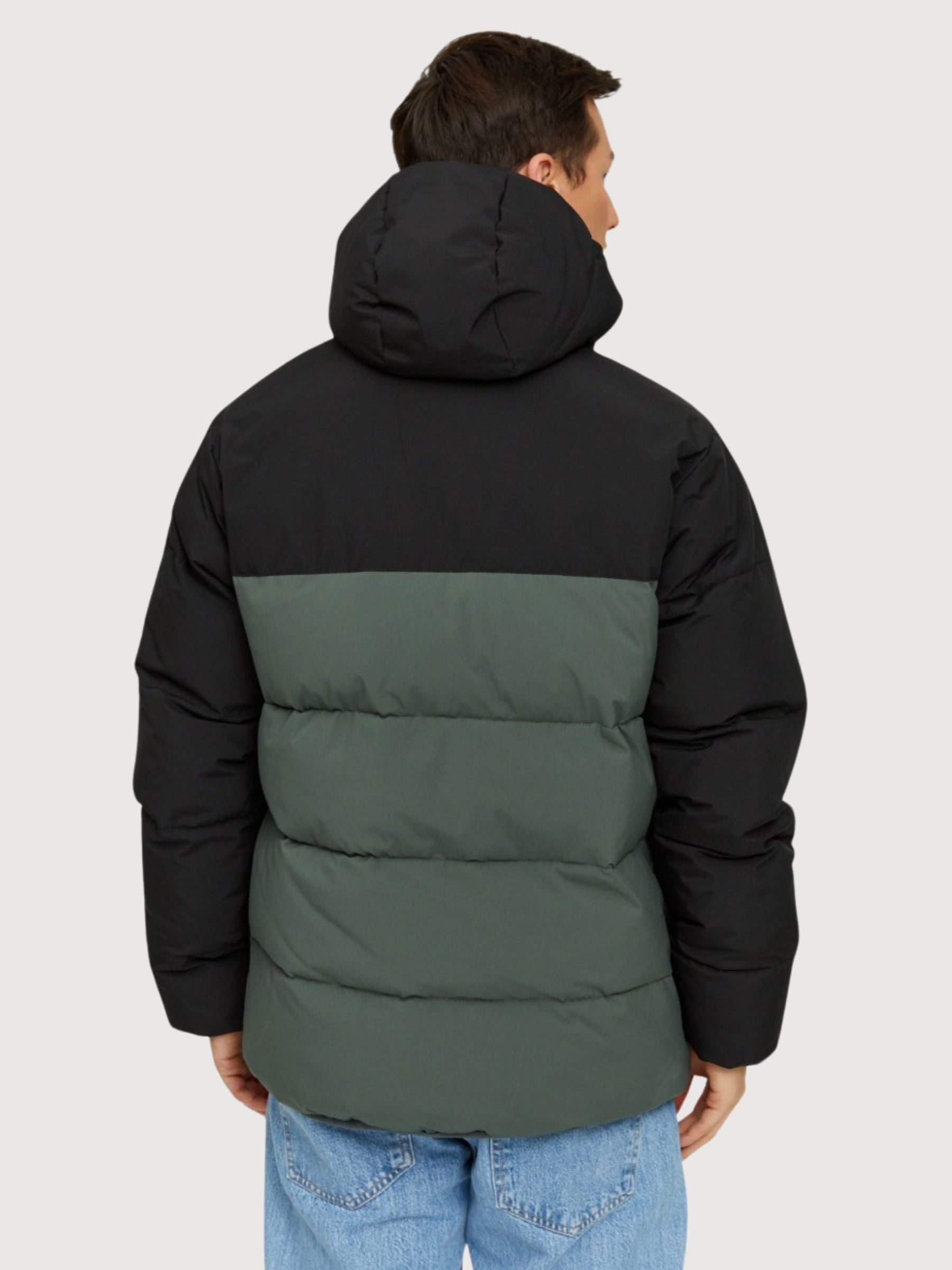 Kyle Puffer Giacca Imbottita Nero/Verde Uomo | Mazine