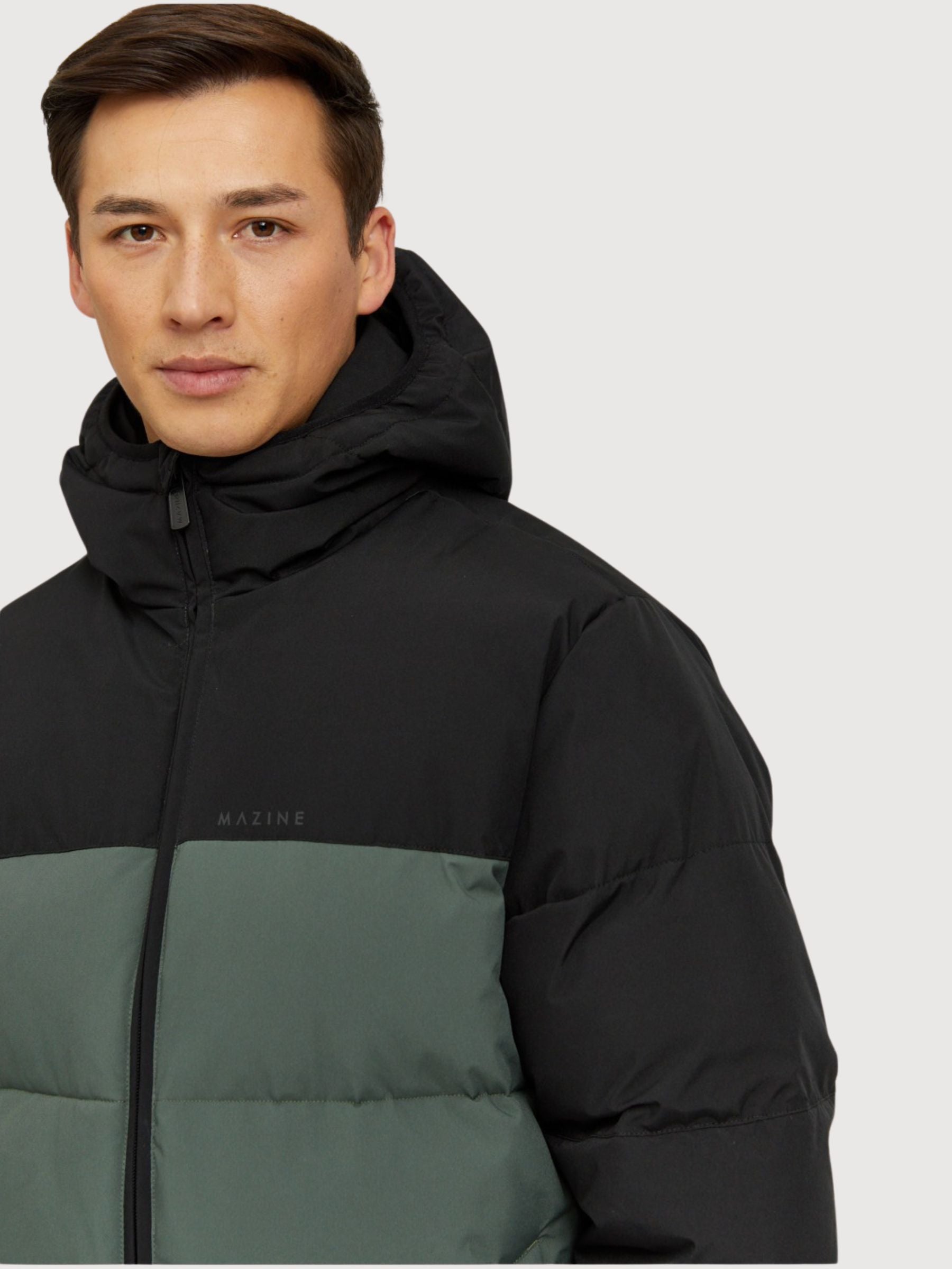 Kyle Puffer Giacca Imbottita Nero/Verde Uomo | Mazine