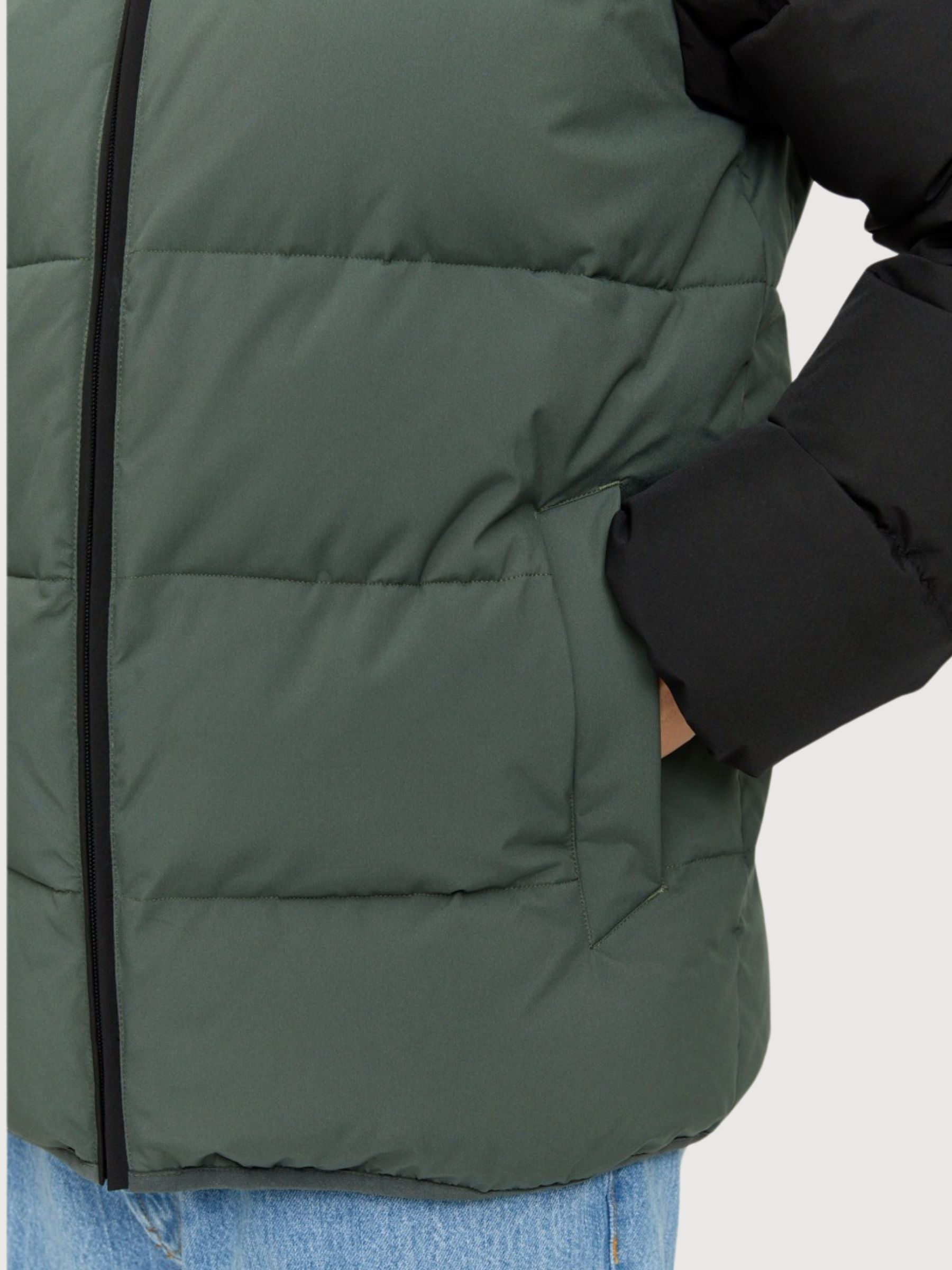 Kyle Puffer Giacca Imbottita Nero/Verde Uomo | Mazine