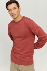 Baru Herren Pullover Mahagoni Jumper | Mazine