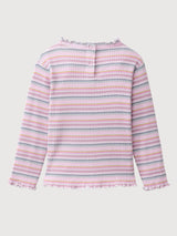 Langarm-Shirt Stehkr Pink Baby |People Wear Organic