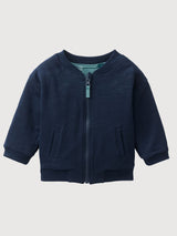 Wendbare Sweat-Jacke Navy Baby |People Wear Organic