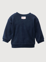 Wendbare Sweat-Jacke Navy Baby |People Wear Organic