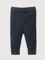 Strick-Hose Navy Baby Trouser |People Wear Organic