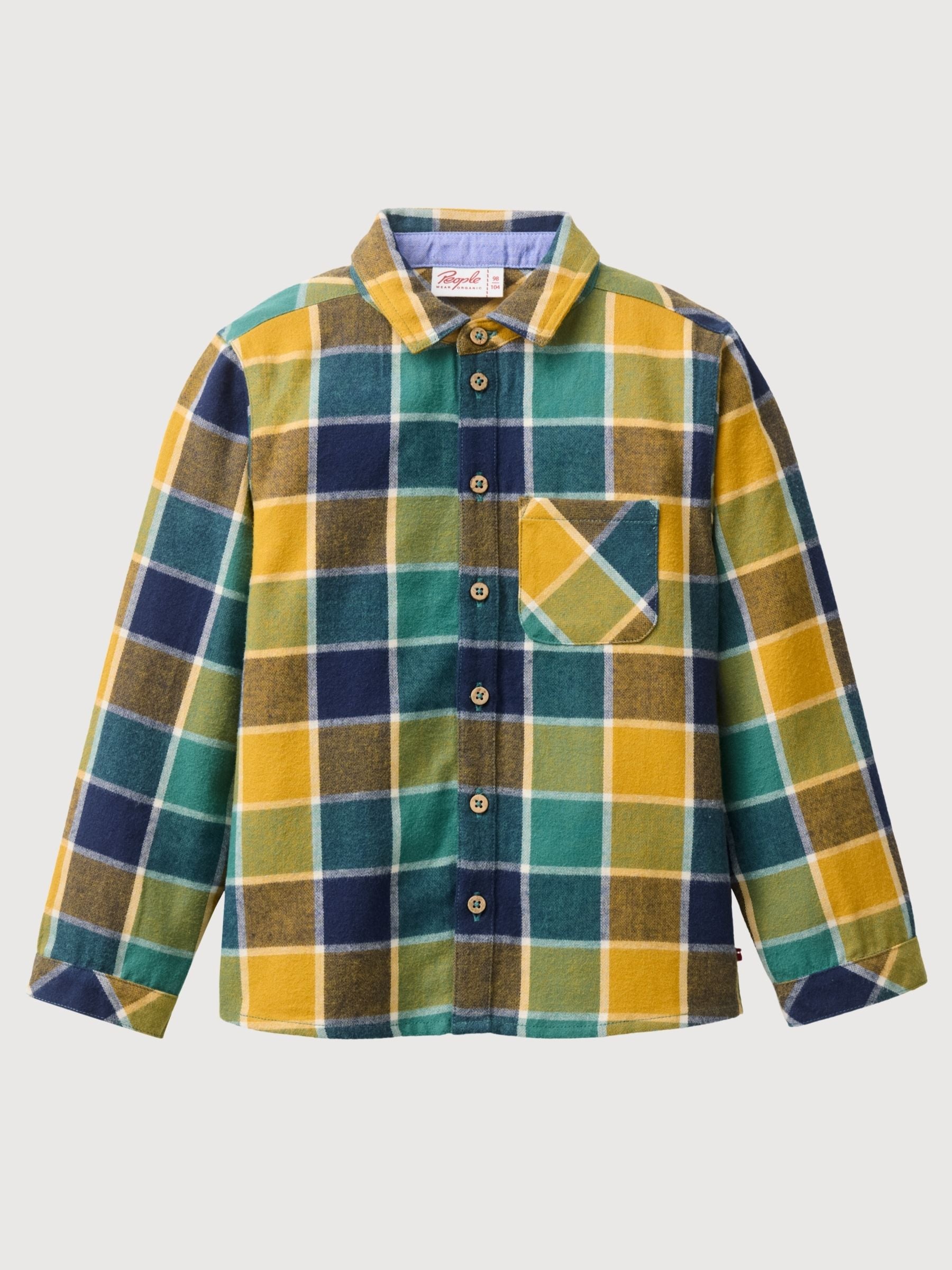 Camicia per bambini Flanell multicolore | People Wear Organic