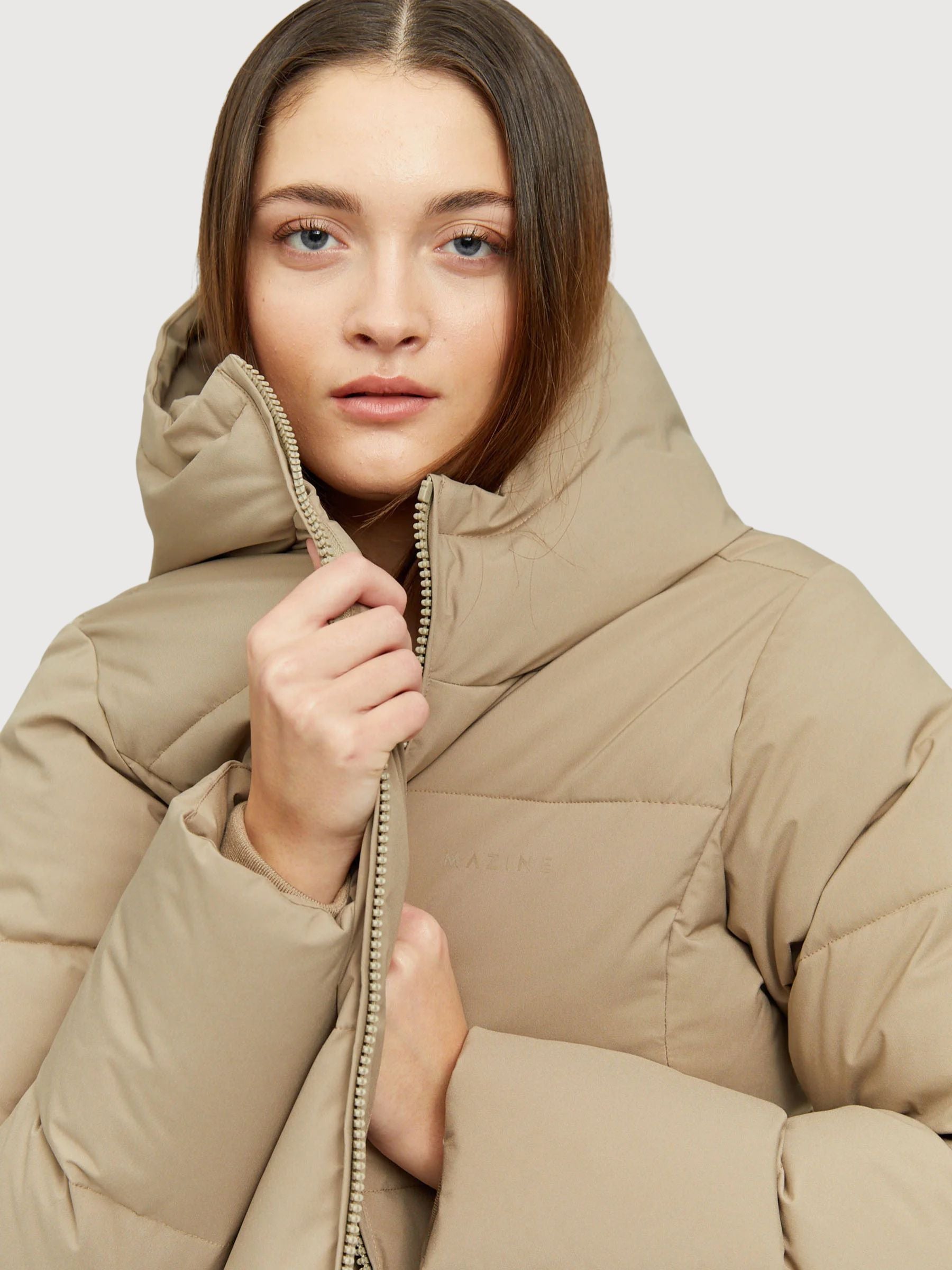 Elmira Puffermantel Taupe Damen | Mazine