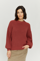 Valma Jumper Mahagoni -Frauen | Mazine