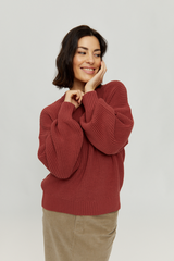 Valma Jumper Mahagoni -Frauen | Mazine