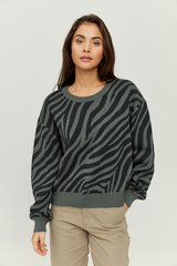 Narina Pullover Nero/verde Donna | Mazine