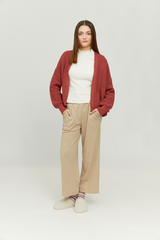 Sanni Cardigan Mogano Donna | Mazine