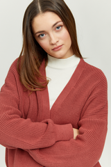 Sanni Cardigan Mahogany Women | Mazine