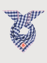 Scarf Vichy Check Blue/White Cotton | Lanius