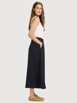 Skirt Midi Midnight Gots Linen | Lanius