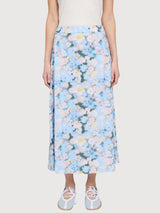 Skirt Printed Bias-Cut Viscose Multicolor | Mazine