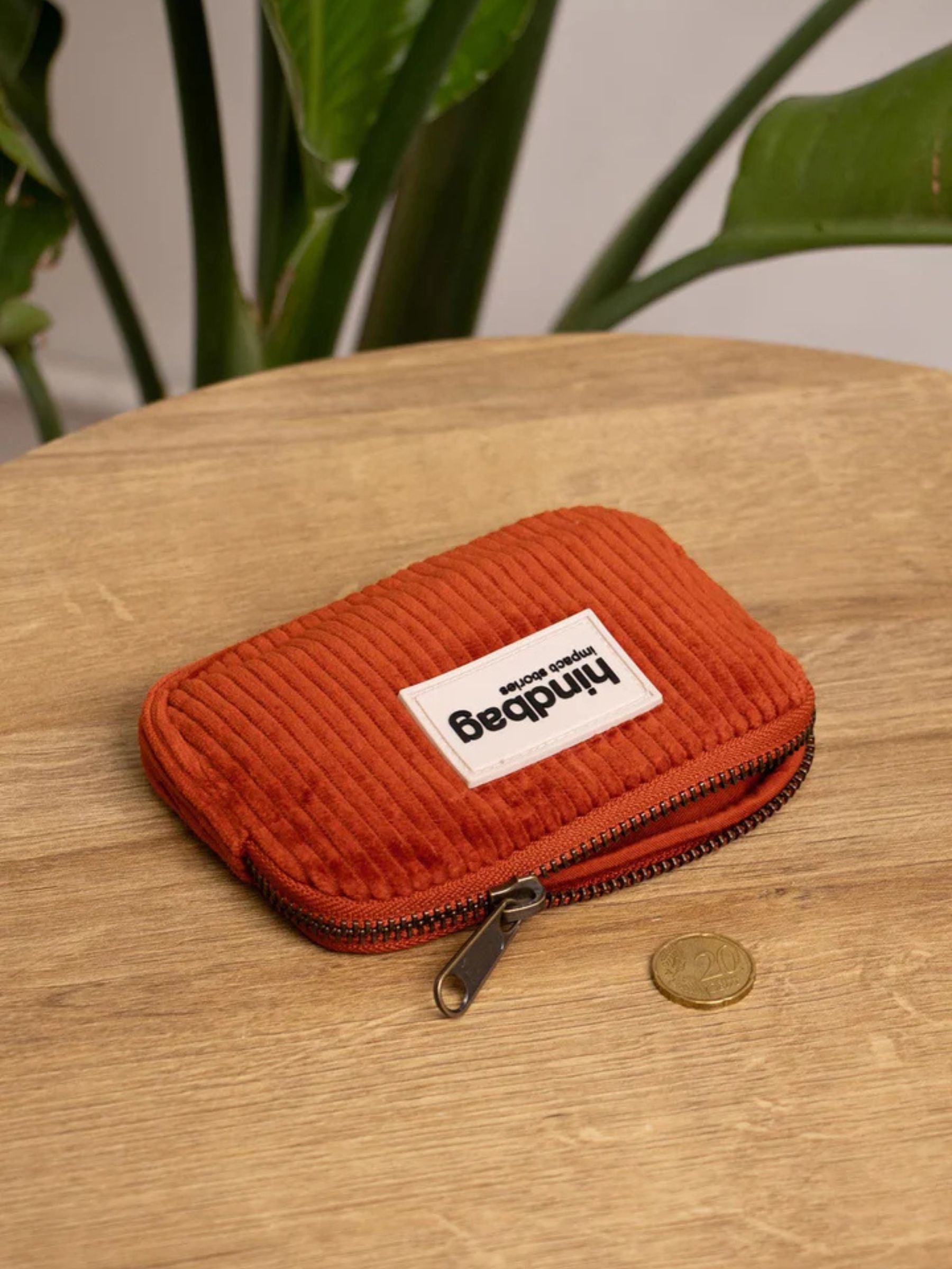 Lili Porte-monnaie Velours Brique | Hindbag