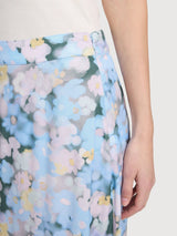 Skirt Printed Bias-Cut Viscose Multicolor | Mazine
