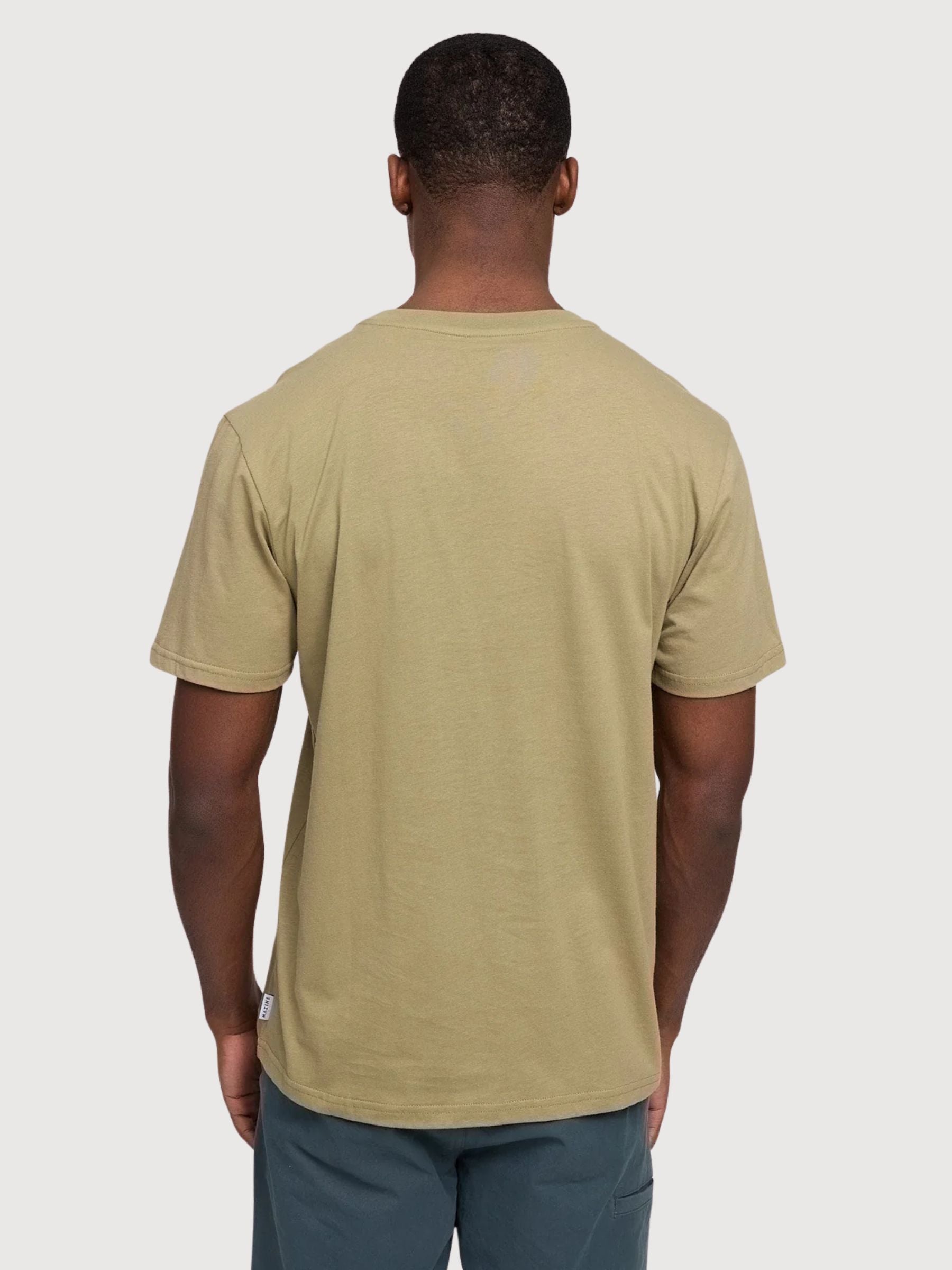 T-shirt da uomo con taschino sul petto, Olive Gots Cotton | Mazine
