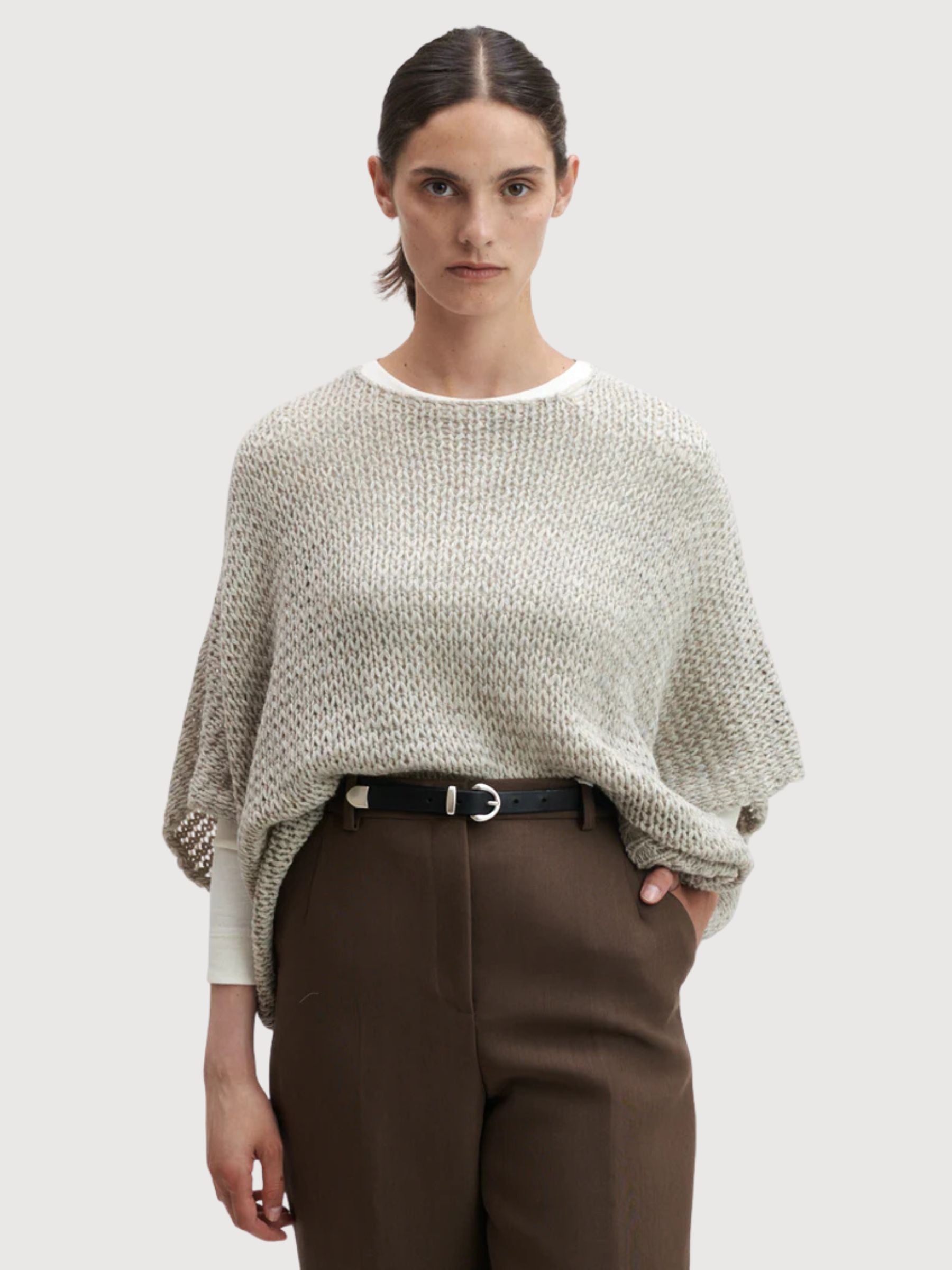 Pullover Irmgard Woman Natur Virgin Wool | Stapf
