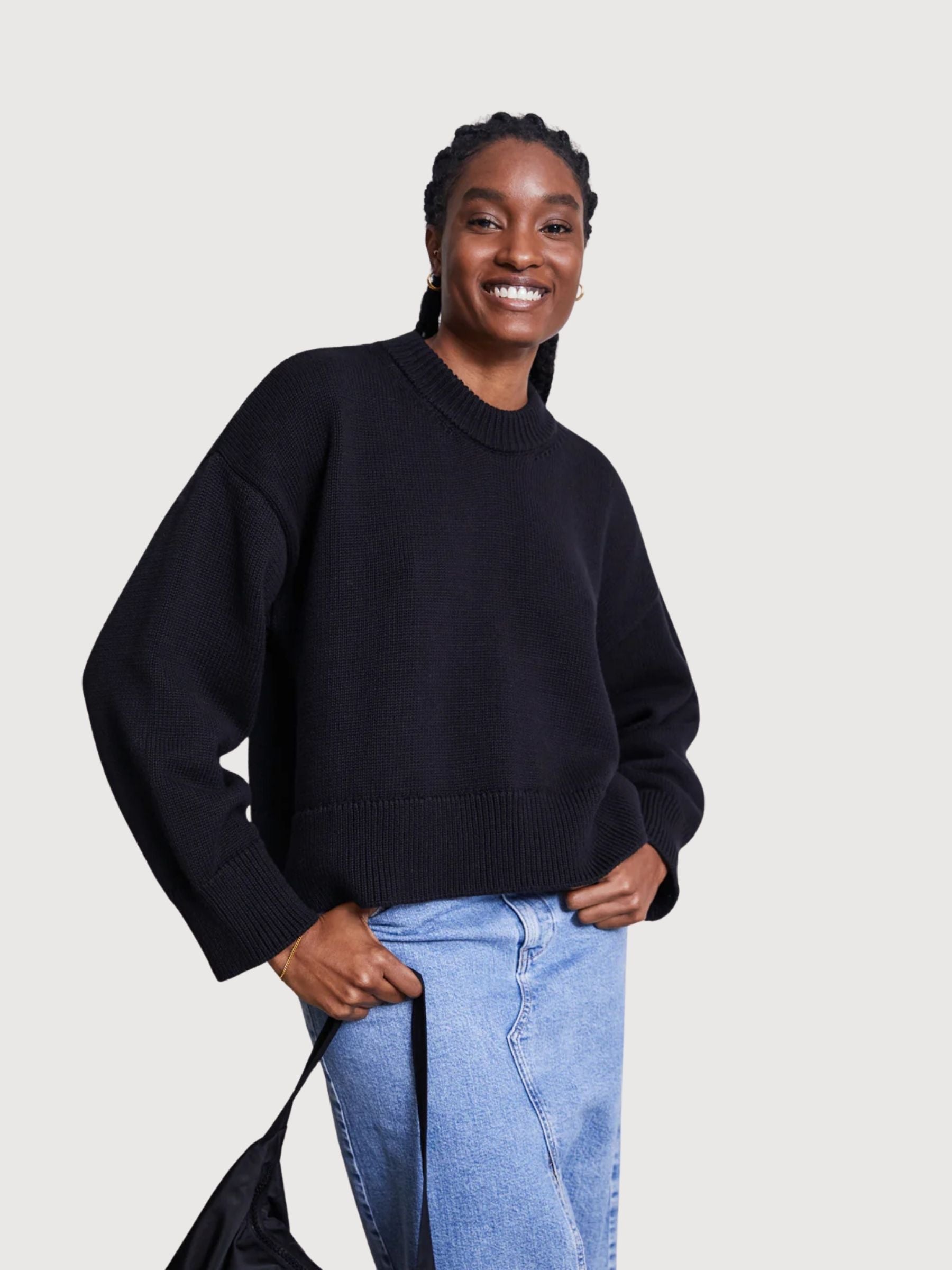 Pullover Yagmur Black Woman Cotton | Jan N June
