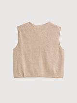 Vest Fleece Dark Sand for Women | PEOPLE WEAR ORGANIC