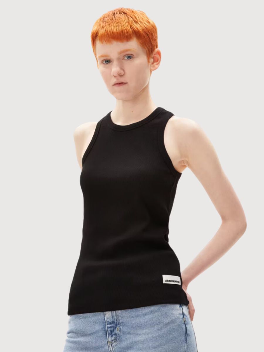 Top Kanitaa nero in cotone organico | Armedangels