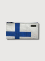 Pouch F06 Serena Grey & Blue In Used Truck Tarps | Freitag