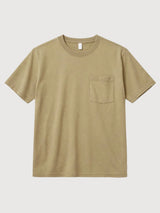 T-shirt da uomo con taschino sul petto, Olive Gots Cotton | Mazine